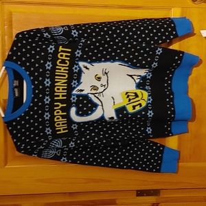 Happy Hanukcat Sweater NWT Size Large